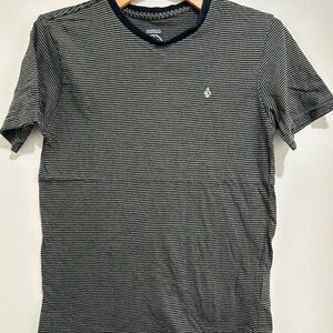 Volcom Boys Striped Black and White T-Shirt